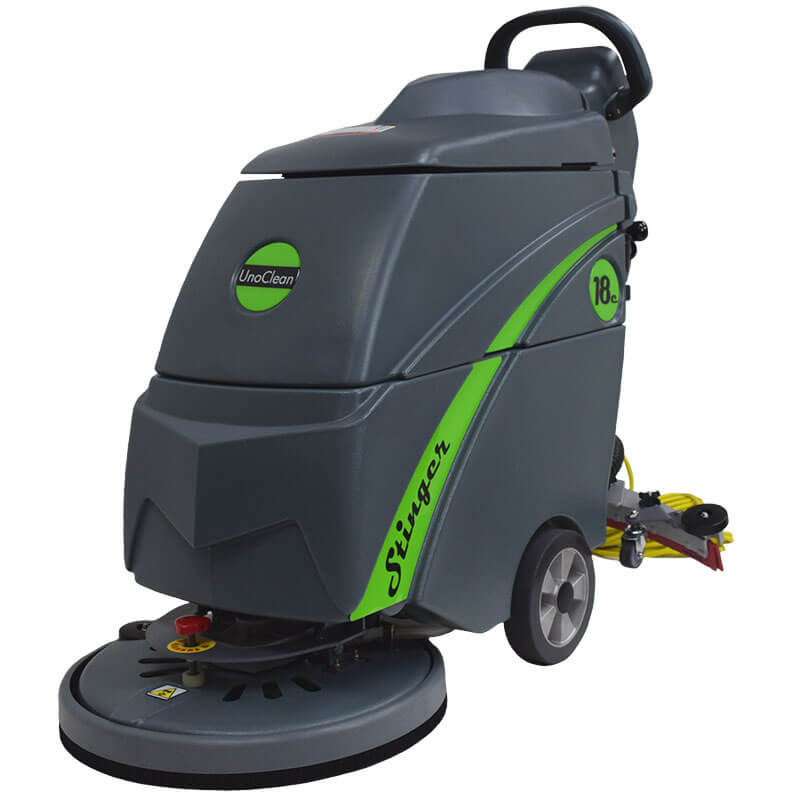 Electric Floor Scrubber Walk Behind Automatic 18" Cleaning Path